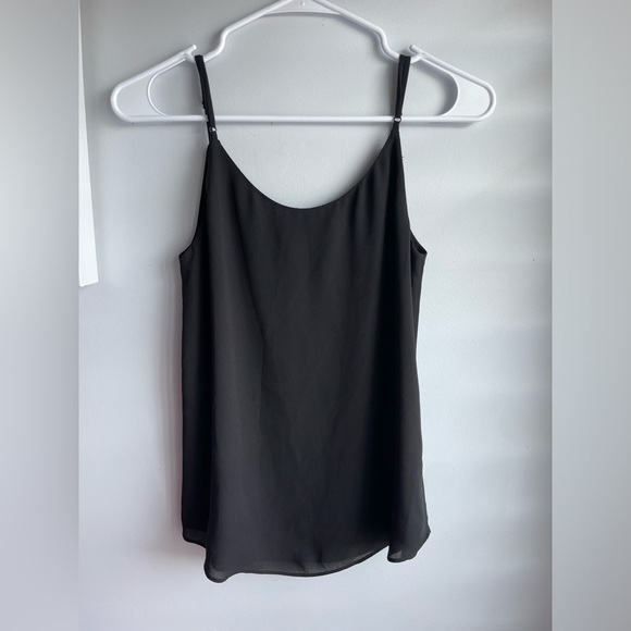 Aritzia Babaton Black Everly Drapey V-Neck Camisole Tank Top - Picture 2 of 6